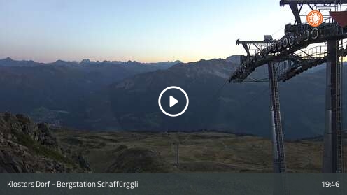Klosters Dorf Upper Station Schaffürggli snow cam captured at 12 September 2026 at 7:53 pm GMT+2