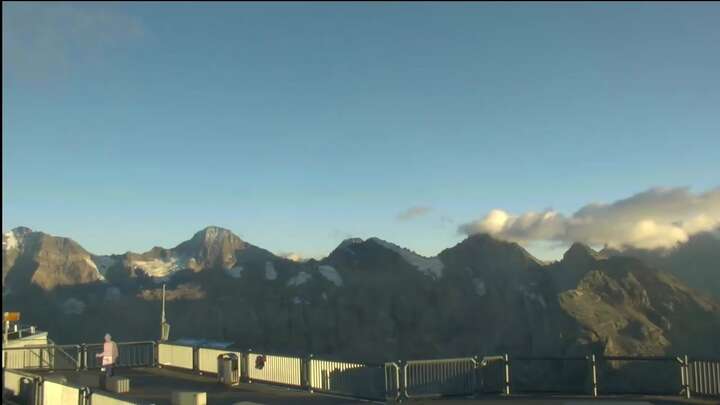 Mürren (Schilthorn) Piz Gloria snow cam captured at 15 September 2026 at 7:13 pm GMT+2