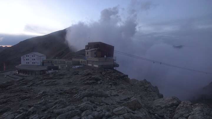 Pontresina Diavolezza Upper Station snow cam captured at 17 September 2026 at 10:08 pm GMT+2