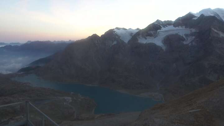 Pontresina Upper Station Lagalb snow cam captured at 25 September 2026 at 7:30 pm GMT+2