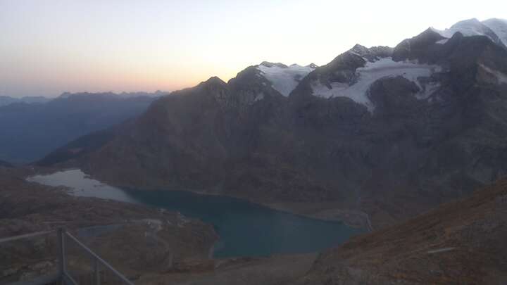 Pontresina Upper Station Lagalb snow cam captured at 27 September 2026 at 7:24 pm GMT+2