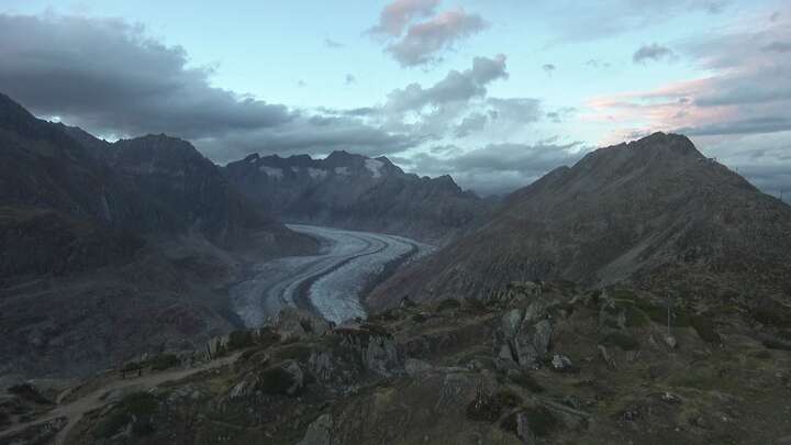 Riederalp (Aletsch Arena) Moosfluh Upper Station snow cam captured at 13 September 2026 at 8:03 pm GMT+2