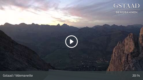 Rougemont (Gstaad) Videmanette snow cam captured at 12 September 2026 at 8:27 pm GMT+2