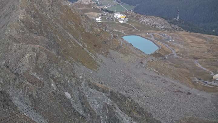 St. Moritz Piz Nair Upper Station snow cam captured at 19 September 2026 at 7:42 pm GMT+2