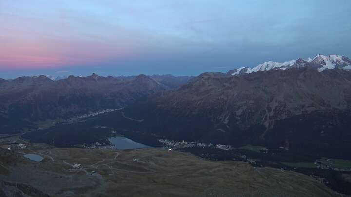 St. Moritz Piz Nair Upper Station snow cam captured at 21 September 2026 at 7:41 pm GMT+2