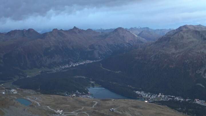 St. Moritz Piz Nair Upper Station snow cam captured at 24 September 2026 at 7:30 pm GMT+2