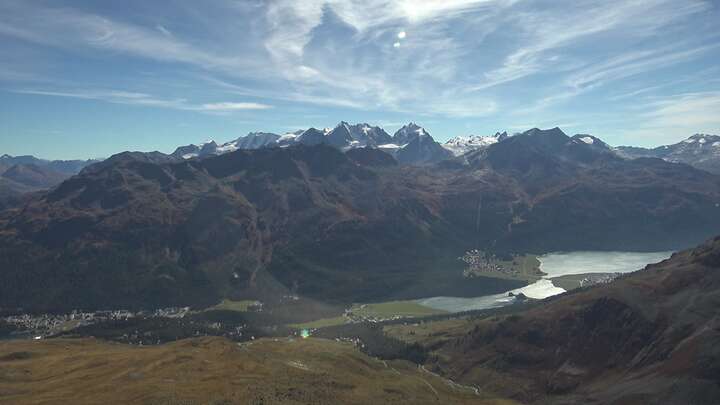St. Moritz Piz Nair Upper Station snow cam captured at 29 September 2026 at 12:37 pm GMT+2