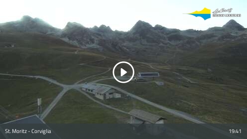 St. Moritz Corviglia snow cam captured at 12 September 2026 at 7:55 pm GMT+2