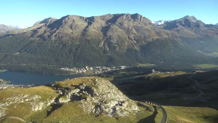 St. Moritz Corviglia snow cam captured at 15 September 2026 at 6:11 pm GMT+2