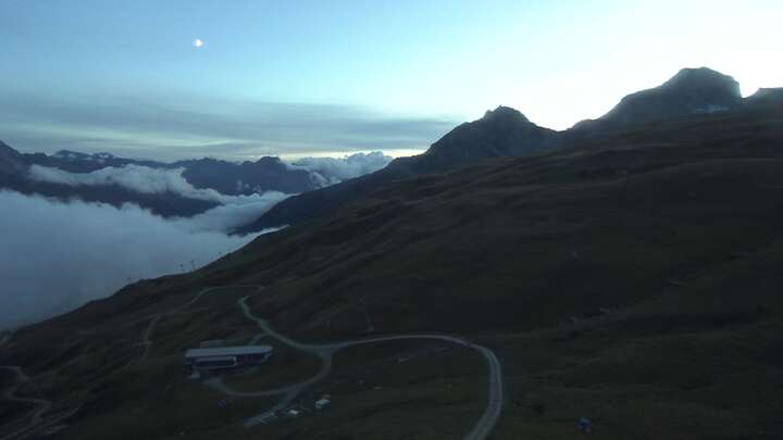 St. Moritz Corviglia snow cam captured at 17 September 2026 at 10:13 pm GMT+2