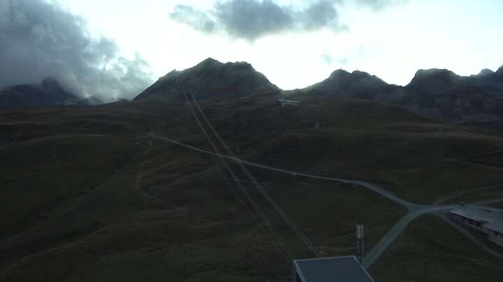 St. Moritz Corviglia snow cam captured at 18 September 2026 at 7:49 pm GMT+2
