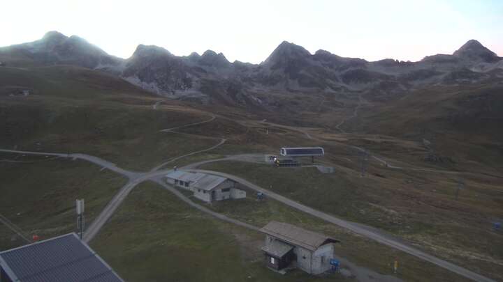 St. Moritz Corviglia snow cam captured at 19 September 2026 at 7:42 pm GMT+2
