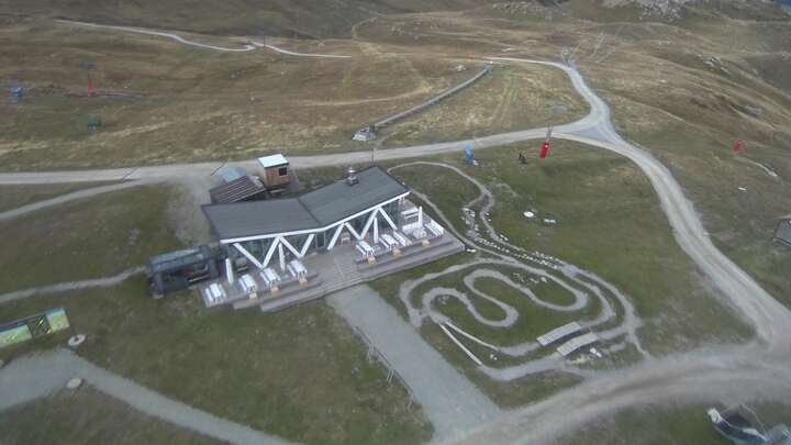 St. Moritz Corviglia snow cam captured at 23 September 2026 at 7:39 pm GMT+2