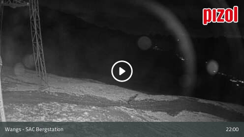 Wangs (Pizol) SAC Upper Station snow cam captured at 12 September 2026 at 10:05 pm GMT+2