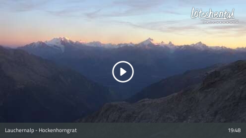 Wiler (Lauchernalp) Hockenhorngrat snow cam captured at 12 September 2026 at 7:57 pm GMT+2