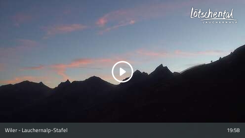 Wiler (Lauchernalp) Lauchernalp-Stafel snow cam captured at 12 September 2026 at 8:12 pm GMT+2