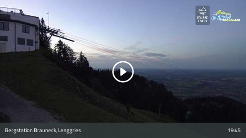 Lenggries Upper Station Brauneck snow cam captured at 12 September 2026 at 7:53 pm GMT+2