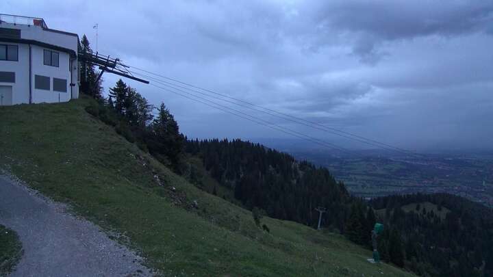 Lenggries Upper Station Brauneck snow cam captured at 13 September 2026 at 7:44 pm GMT+2