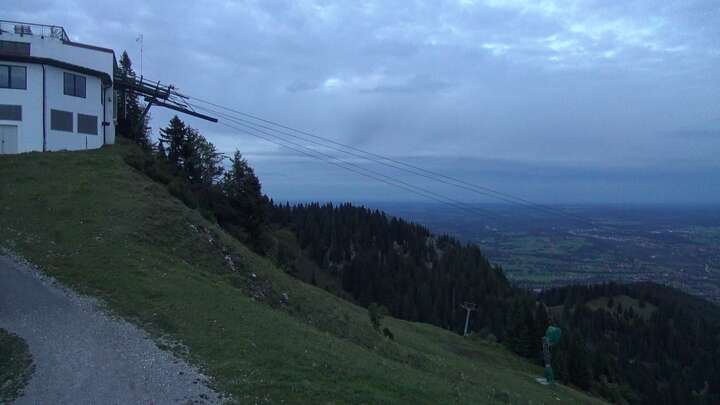 Lenggries Upper Station Brauneck snow cam captured at 20 September 2026 at 7:31 pm GMT+2