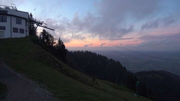 Lenggries Upper Station Brauneck snow cam captured at 21 September 2026 at 7:32 pm GMT+2