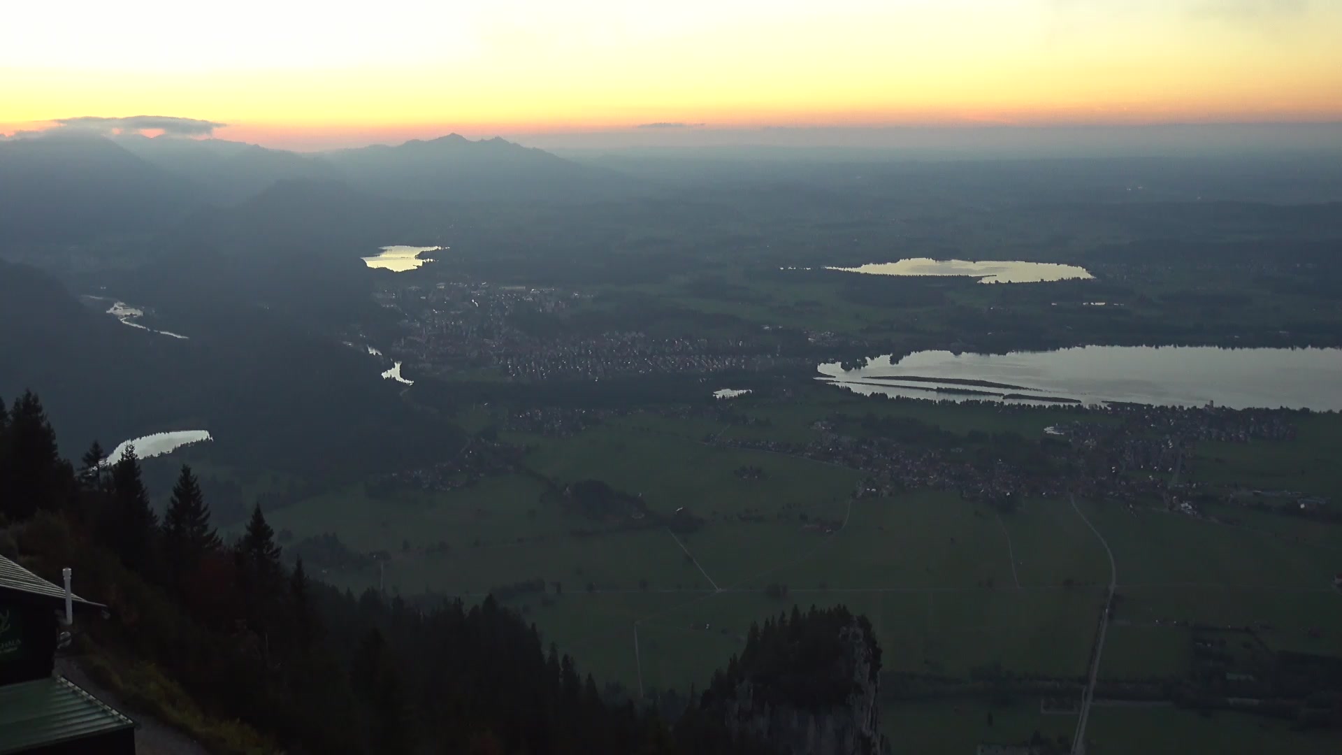 Schwangau Tegelberg snow cam captured at 5 October 2026 at 6:59 pm GMT+2