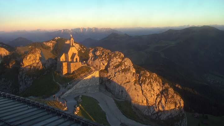 Bayrischzell Wendelstein snow cam captured at 26 September 2026 at 7:11 pm GMT+2