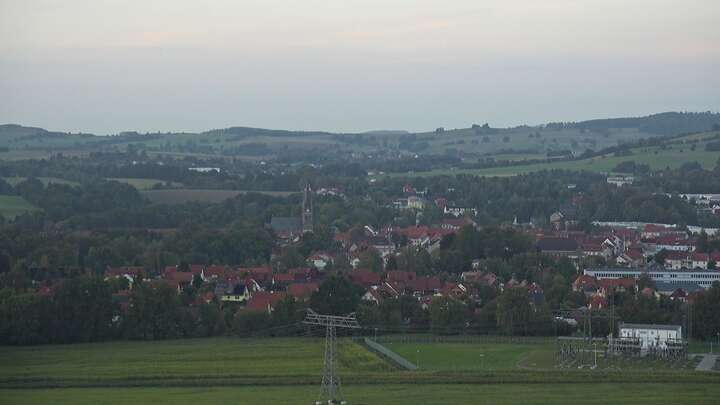 Neustadt in Sachsen Götzinger Höhe snow cam captured at 14 September 2026 at 7:29 pm GMT+2