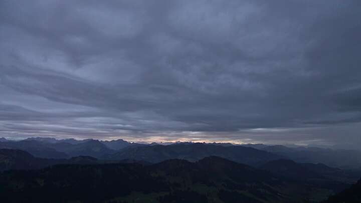 Oberstaufen Hochgratbahn Upper Station snow cam captured at 13 September 2026 at 7:47 pm GMT+2