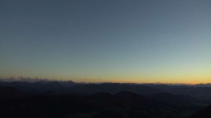Oberstaufen Hochgratbahn Upper Station snow cam captured at 14 September 2026 at 7:45 pm GMT+2