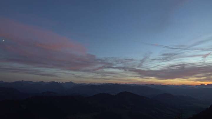 Oberstaufen Hochgratbahn Upper Station snow cam captured at 19 September 2026 at 7:36 pm GMT+2