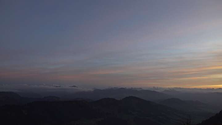 Oberstaufen Hochgratbahn Upper Station snow cam captured at 21 September 2026 at 7:38 pm GMT+2