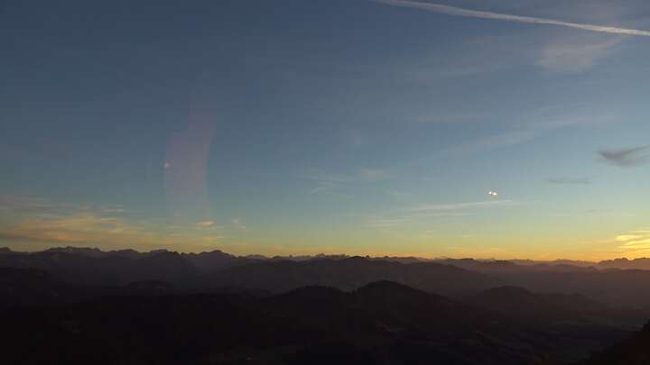 Oberstaufen Hochgratbahn Upper Station snow cam captured at 23 September 2026 at 7:26 pm GMT+2