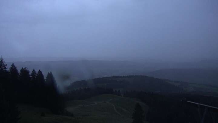Oberstaufen Fluhexpress Berg snow cam captured at 13 September 2026 at 7:47 pm GMT+2