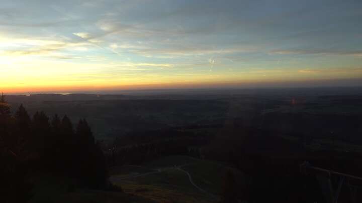 Oberstaufen Fluhexpress Berg snow cam captured at 26 September 2026 at 7:30 pm GMT+2