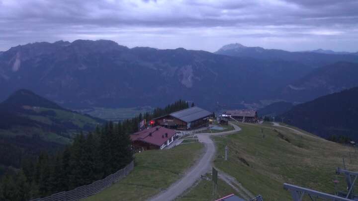 Alpbach Wiedersbergerhorn snow cam captured at 13 September 2026 at 7:24 pm GMT+2
