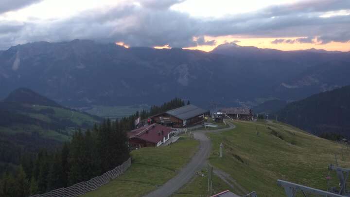 Alpbach Wiedersbergerhorn snow cam captured at 14 September 2026 at 7:24 pm GMT+2