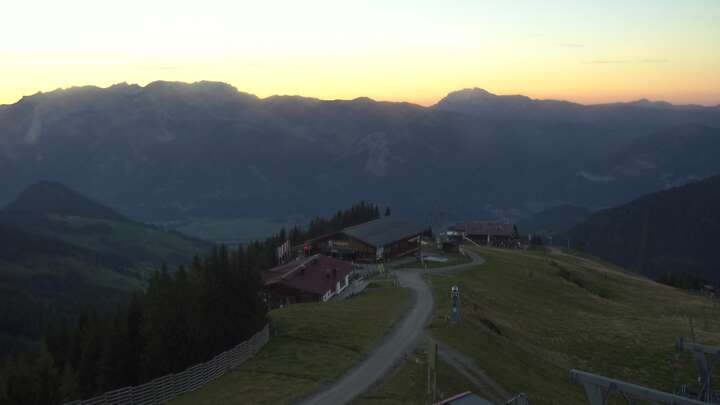 Alpbach Wiedersbergerhorn snow cam captured at 27 September 2026 at 7:16 pm GMT+2