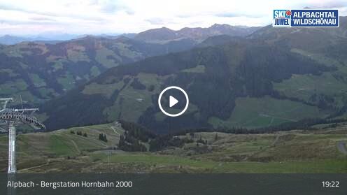 Alpbach Upper Station Hornbahn 2000 snow cam captured at 12 September 2026 at 7:34 pm GMT+2
