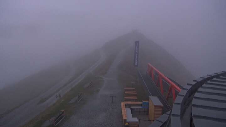 Bad Gastein Stubnerkogel Upper Station South Side snow cam captured at 18 September 2026 at 7:30 pm GMT+2