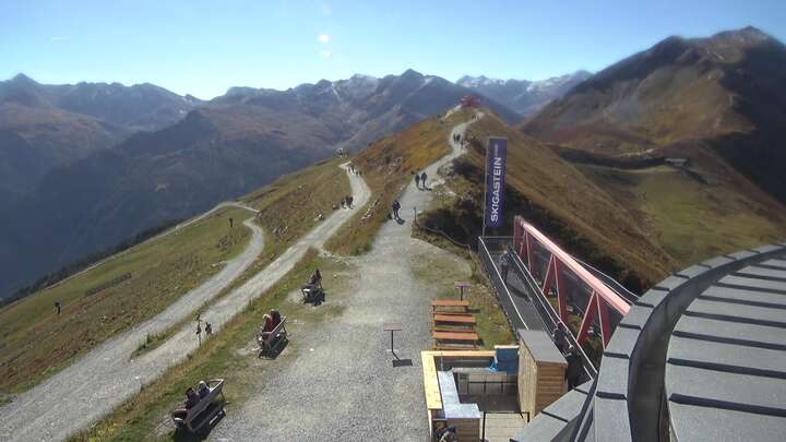 Bad Gastein Stubnerkogel Upper Station South Side snow cam captured at 29 September 2026 at 12:28 pm GMT+2
