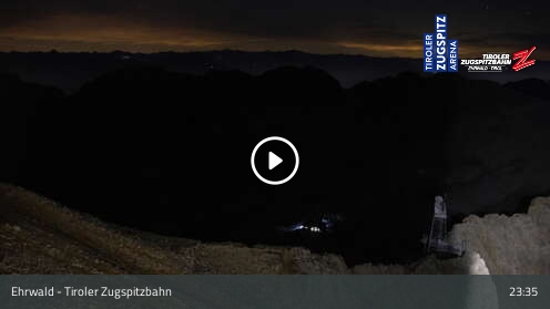 Ehrwald Tiroler Zugspitzbahn Upper Station snow cam captured at 12 September 2026 at 11:51 pm GMT+2