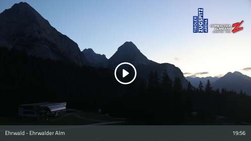 Ehrwald Ehrwalder Alm snow cam captured at 12 September 2026 at 8:07 pm GMT+2