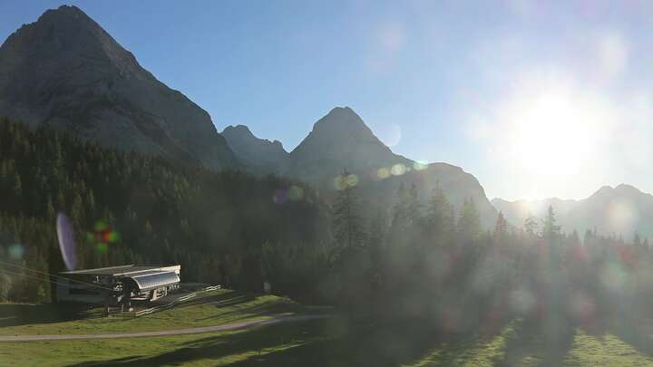Ehrwald Ehrwalder Alm snow cam captured at 15 September 2026 at 6:38 pm GMT+2