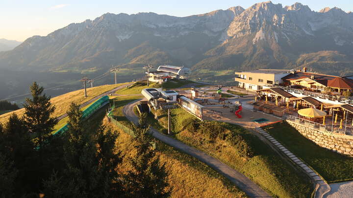 Ellmau Upper Station Hartkaiserbahn snow cam captured at 15 September 2026 at 7:10 pm GMT+2