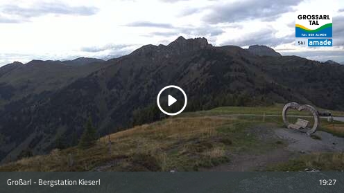 Großarl Upper Station Kieserl snow cam captured at 12 September 2026 at 7:35 pm GMT+2