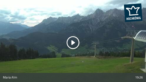 Maria Alm Upper Station Hochmais snow cam captured at 12 September 2026 at 7:36 pm GMT+2