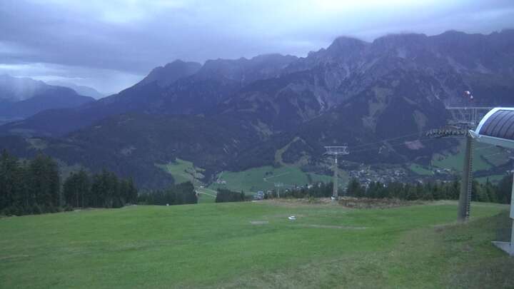 Maria Alm Upper Station Hochmais snow cam captured at 13 September 2026 at 7:45 pm GMT+2