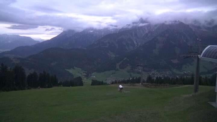 Maria Alm Upper Station Hochmais snow cam captured at 18 September 2026 at 7:42 pm GMT+2