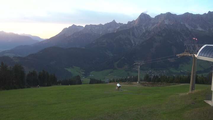 Maria Alm Upper Station Hochmais snow cam captured at 19 September 2026 at 7:19 pm GMT+2