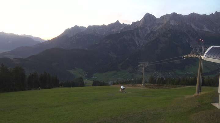 Maria Alm Upper Station Hochmais snow cam captured at 23 September 2026 at 7:21 pm GMT+2